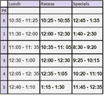 Bell Schedule 